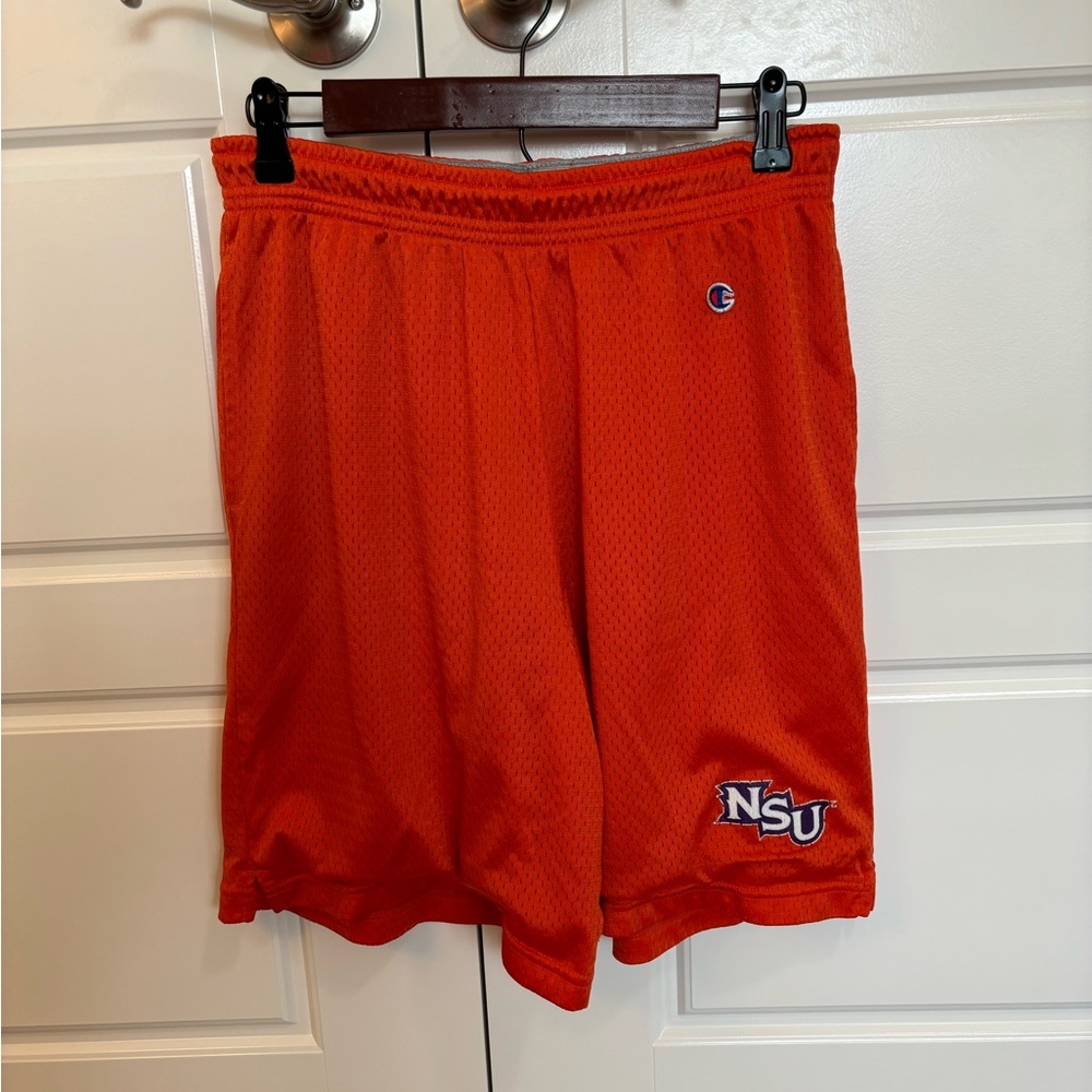 Size L Champion Men’s Athletic Short Orange Northwestern State NSU 7.5”